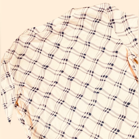 Plaid Dress with Flared Sleeves M - Picture 14 of 16